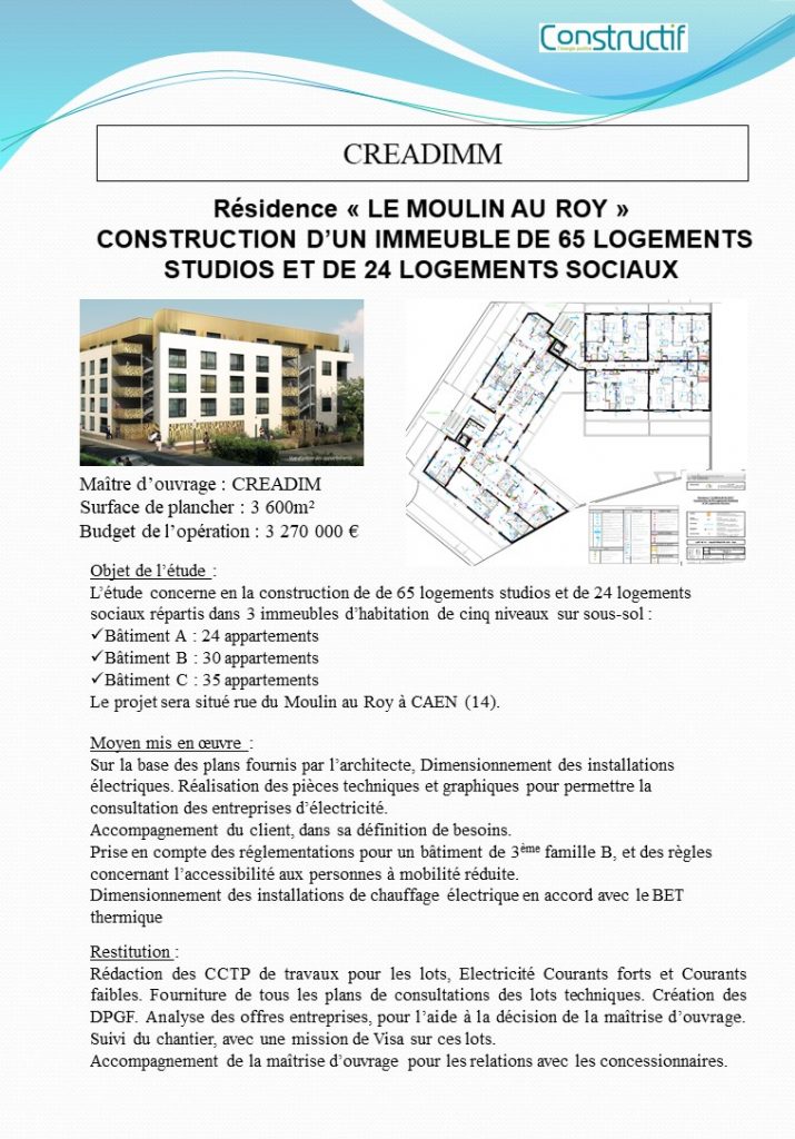 CREADIMM-CAEN - Construction d'un immeuble de 89 logements