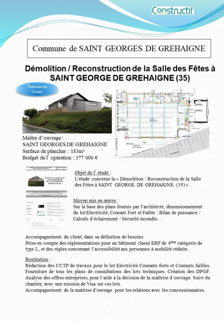 Commune de SAINT GEORGES DE GREHAIGNE Fiche